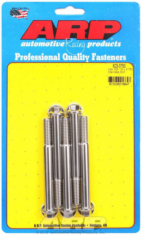 ARP S/S Bolt Kit - 6pt. (5) 3/8-16 x 3.750
