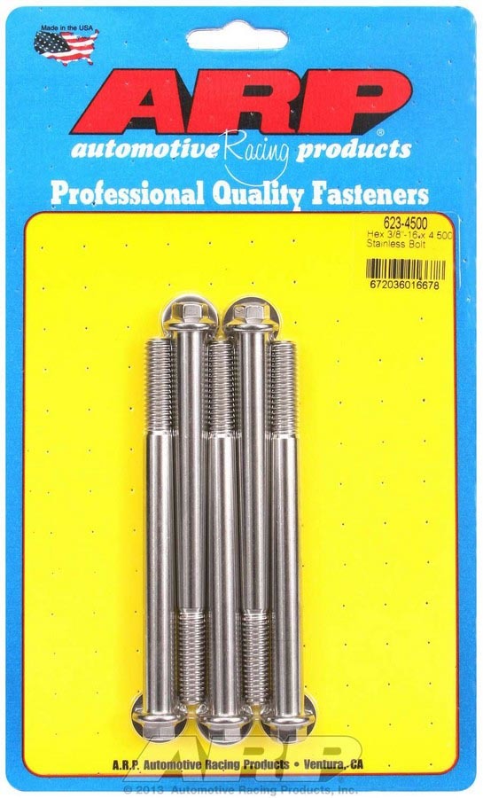 ARP S/S Bolt Kit - 6pt. (5) 3/8-16 x 4.500