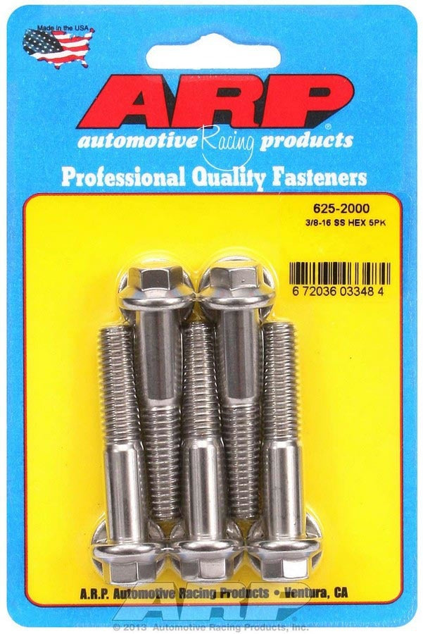 ARP S/S Bolt Kit - 6pt. (5) 3/8-16 x 2.000