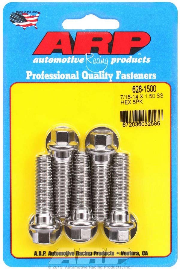 ARP S/S Bolt Kit - 6pt. (5) 7/16-14 x 1.500