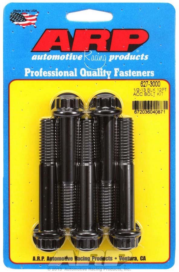 ARP 1/2-13 x 3.000 12pt - Bolts 5pk Black Oxide