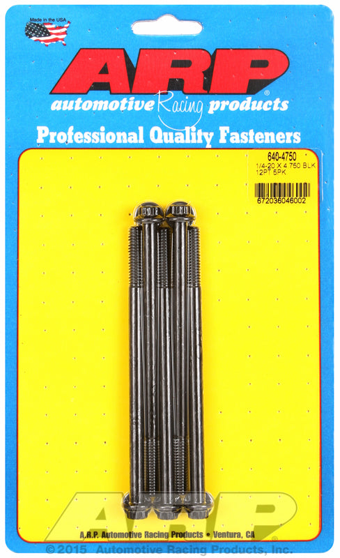 ARP 1/4-20 x 4.750 12pt Bolt Kit  5pk