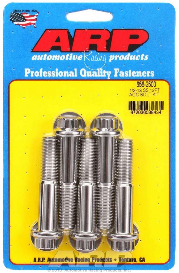 ARP S/S Bolt Kit - 12pt. (5) 1/2-13 x 2.500