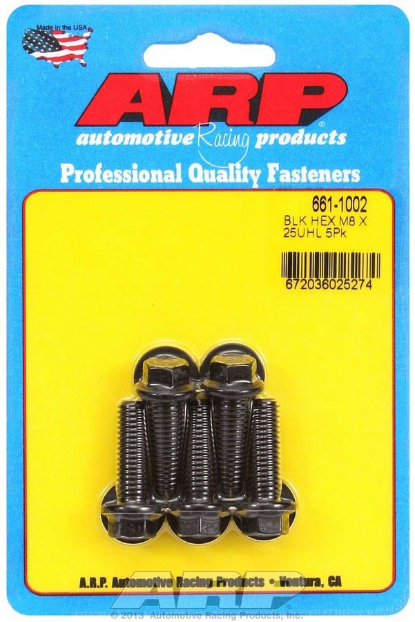 ARP 8mm x 1.25 x 25mm 6pt Bolt Kit 5pk