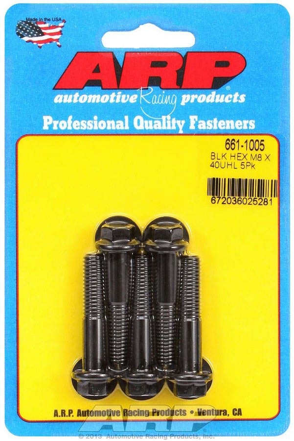 ARP 8mm x 1.25 x 40mm 6pt Bolt Kit (5pk)