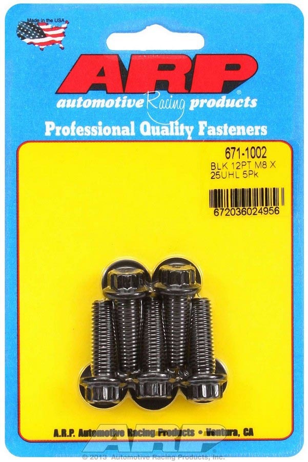 ARP Bolt Kit - 12pt. (5) 8mm x 1.25 x 25mm