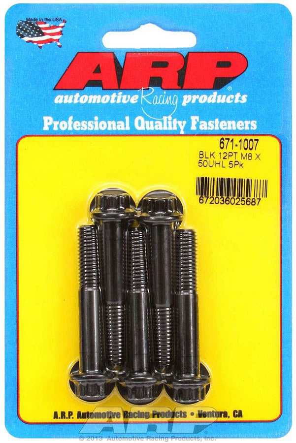 ARP Bolt Kit - 12pt. (5) 8mm x 1.25 x 50mm