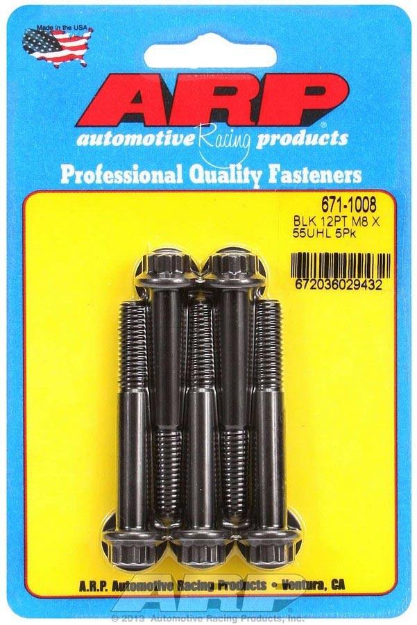 ARP Bolt Kit - 12pt. (5) 8mm x 1.25 x 55mm