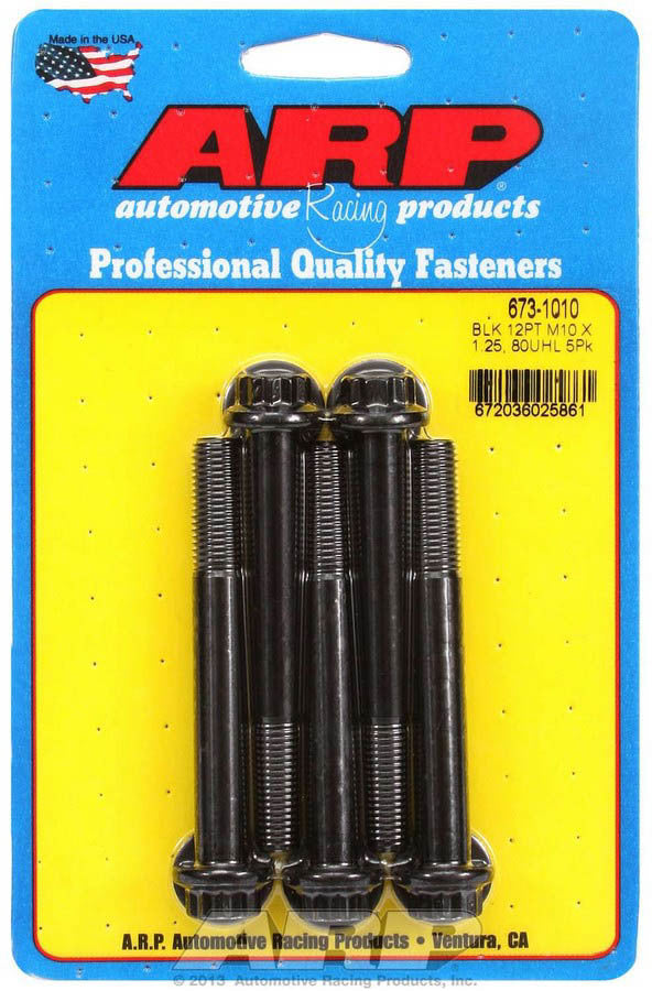 ARP Bolt Kit 12pt 5pk 10mm x 1.25 x 80mm