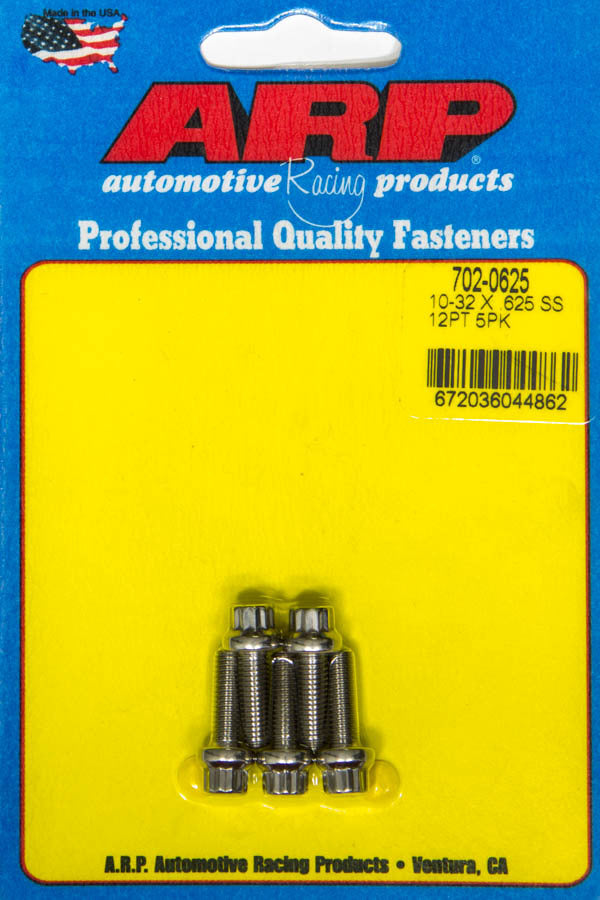 ARP S/S Bolt Kit -12pt (5pk) 10-32 x .625