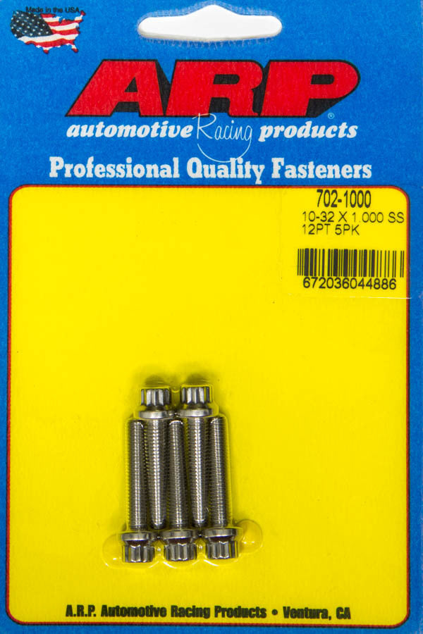 ARP S/S Bolt Kit -12pt (5pk) 10-32 x 1.000