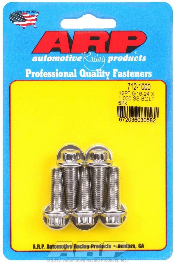 ARP S/S Bolt Kit - 12pt. (5) 5/16-24 x 1.000
