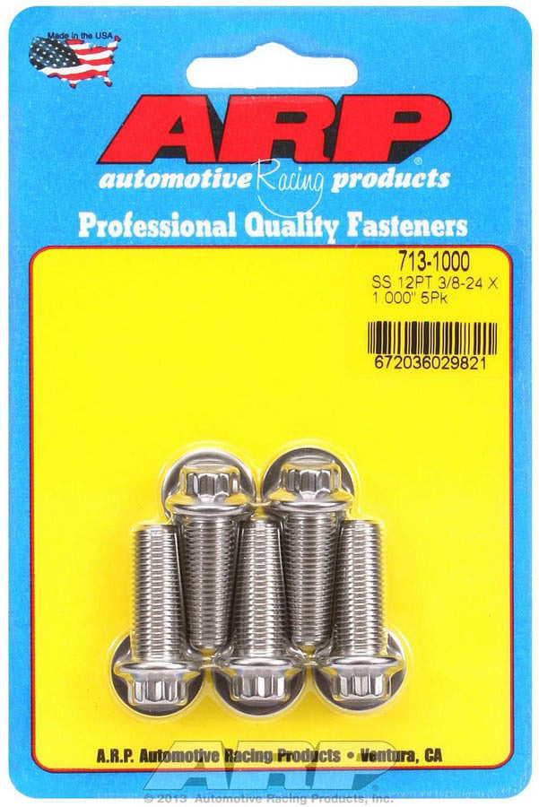 ARP S/S Bolt Kit - 12pt. (5) 3/8-24 x 1.000