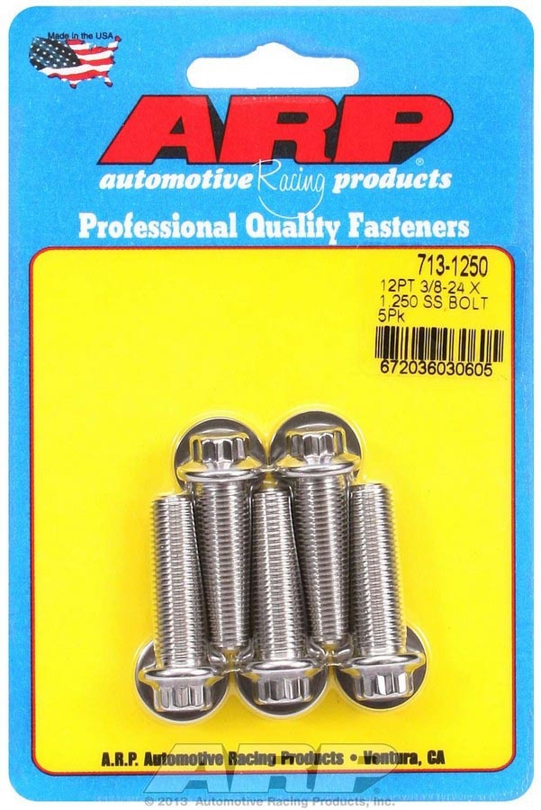 ARP S/S Bolt Kit - 12pt. (5) 3/8-24 x 1.250