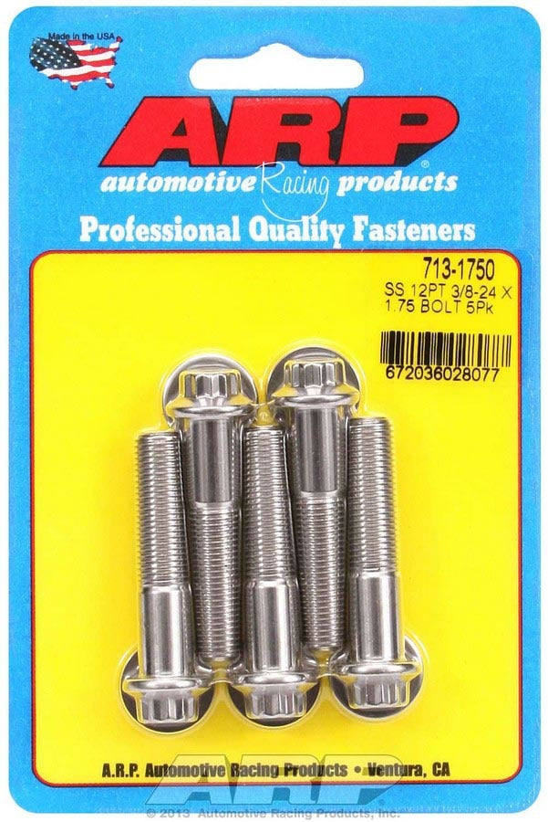 ARP S/S Bolt Kit - 12pt. (5) 3/8-24 x 1.750