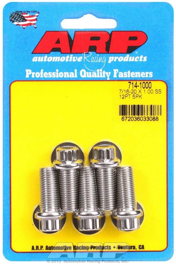 ARP S/S Bolt Kit - 12pt. (5) 7/16-20 x 1.000
