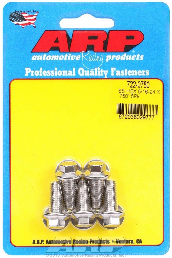 ARP S/S Bolt Kit - 6pt. (5) 5/16-24 x .750