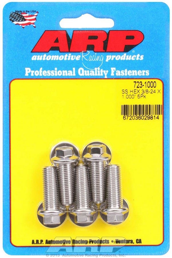 ARP S/S Bolt Kit - 6pt. (5) 3/8-24 x 1.000