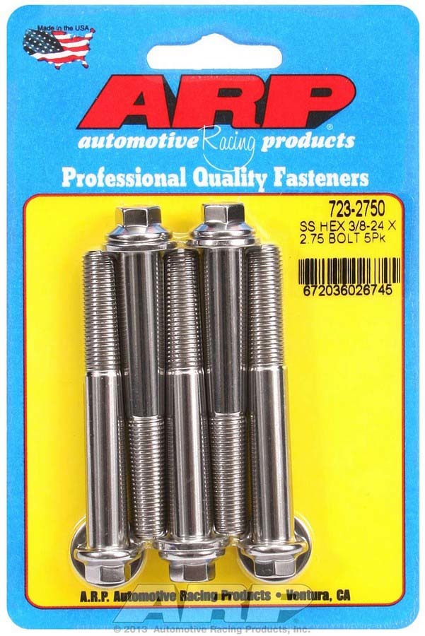 ARP S/S Bolt Kit - 6pt. (5) 3/8-24 x 2.750