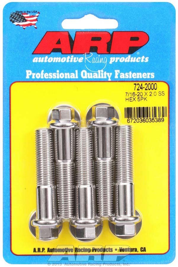 ARP 7/16-20 x 2.000 6pt SS Bolt Kit 5pk