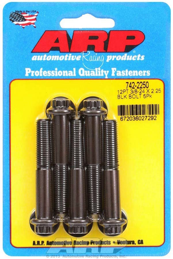 ARP Bolts 3/8-24x2.250 UHL Black Oxide Bolts (5)