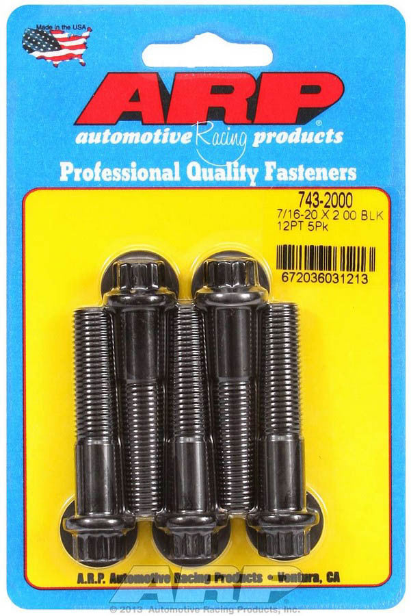 ARP 7/16-20 x 2.000 12pt Bolt Kit 5pk