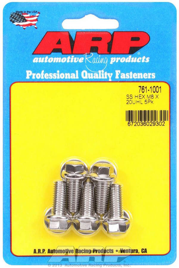 ARP S/S Bolt Kit - 6pt. (5) 8mm x 1.25 x 20