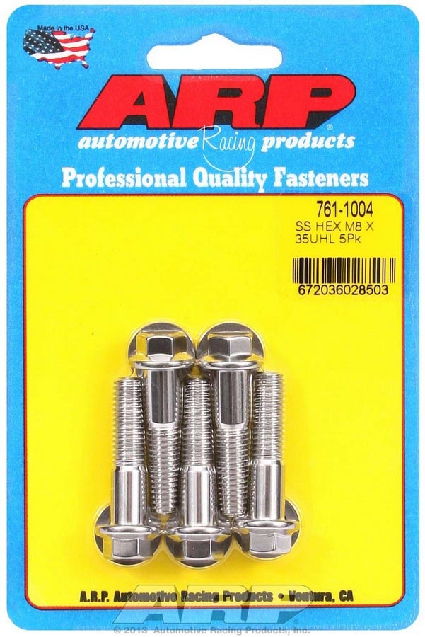 ARP S/S Bolt Kit - 6pt. (5) 8mm x 1.25 x 35mm
