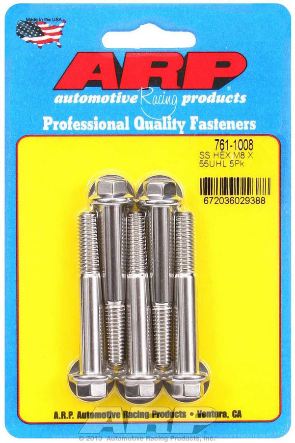 ARP Bolt Kit - SS 6pt 5pk 8mm x 1.25 x 55mm