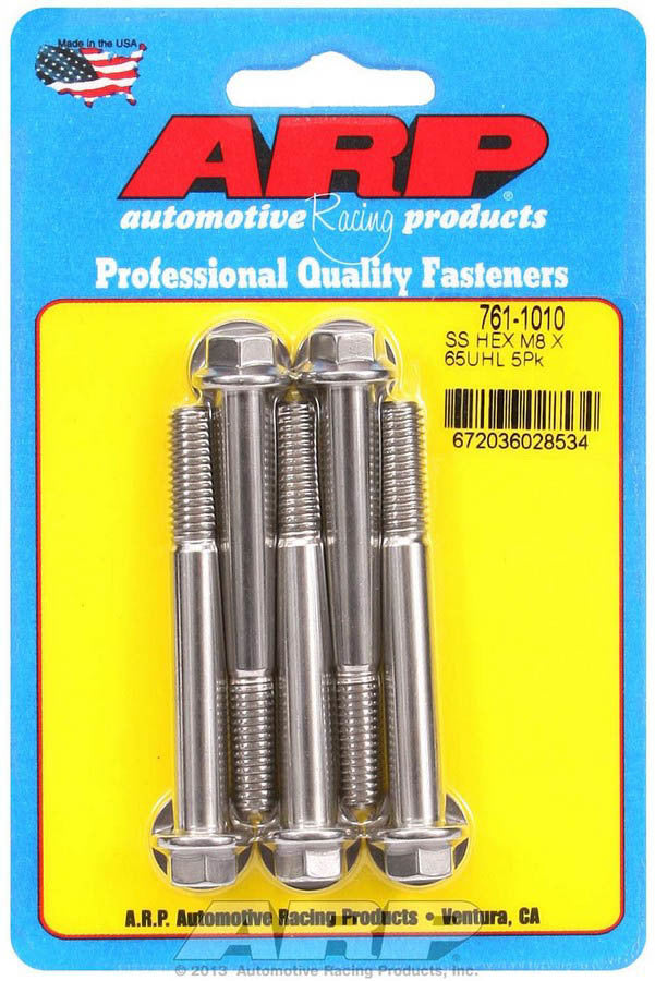 ARP 8mm x 1.25 x 65mm 6pt SS Bolt Kit 5pk