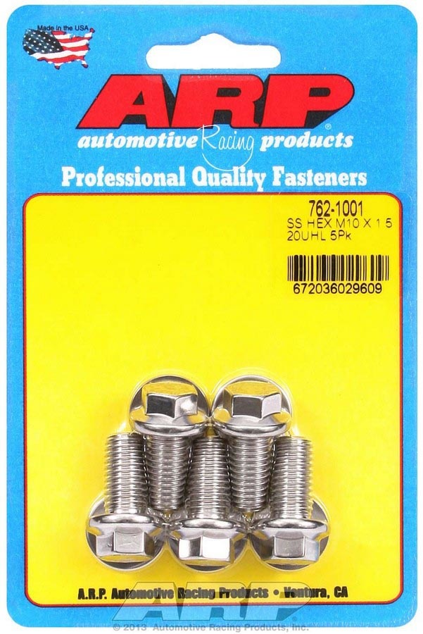 ARP S/S Bolt Kit - 6pt. (5) 10mm x 1.5 x 20mm