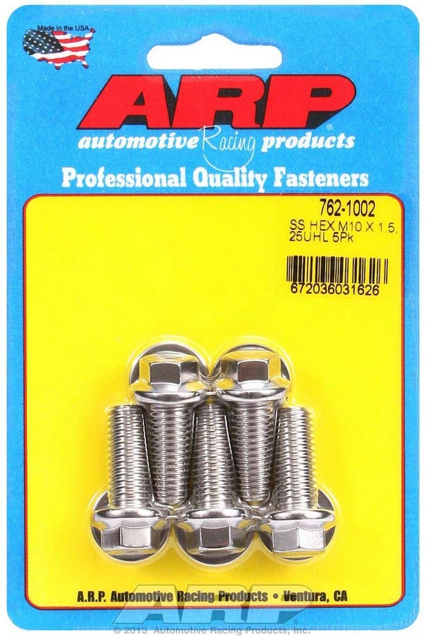 ARP S/S Bolt Kit - 6pt. (5) 10mm x 1.5 x 25mm
