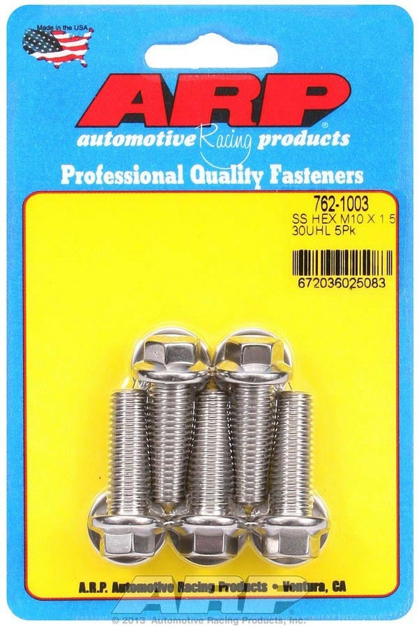 ARP S/S Bolt Kit - 6pt. (5) 10mm x 1.5 x 30mm