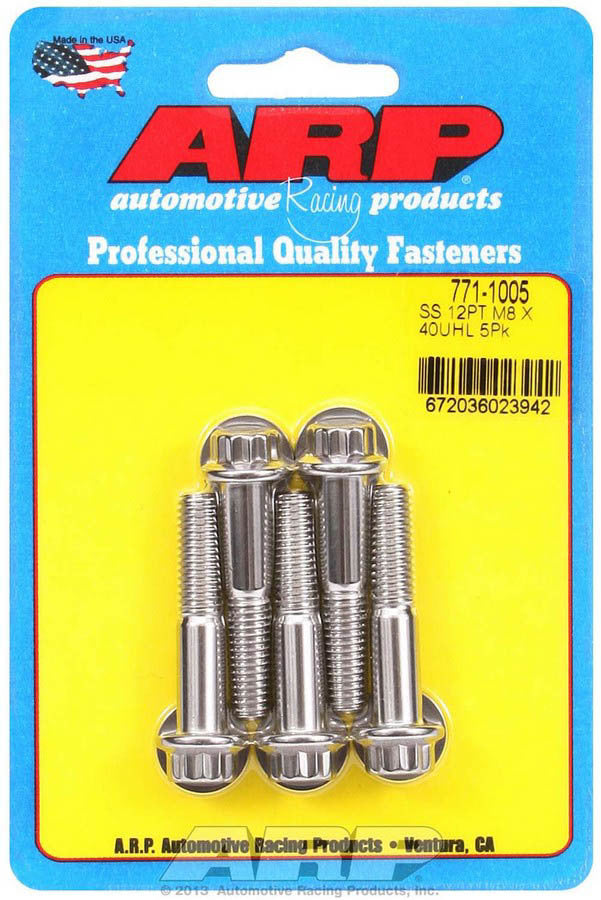 ARP S/S Bolt Kit - 12pt. (5) 8mm x 1.25 x 40