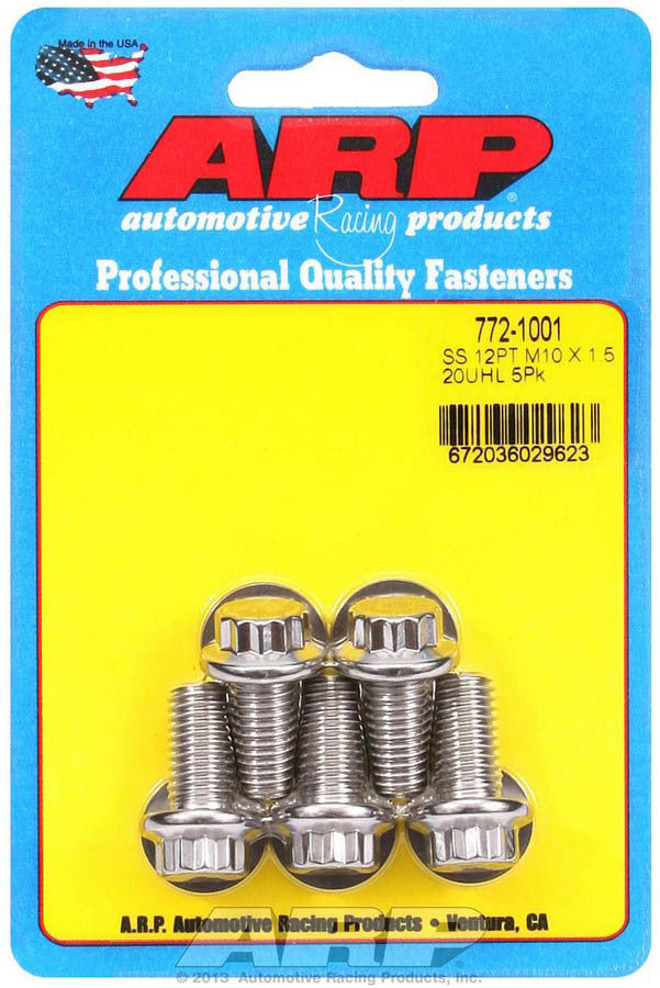 ARP 10mm x 1.50 x 20 12pt SS Bolt Kit 5pk