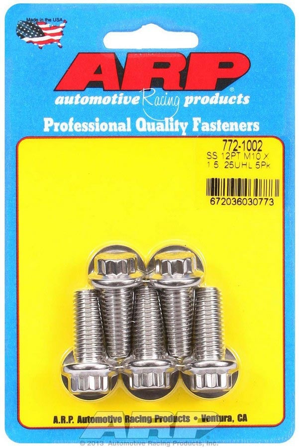 ARP S/S Bolt Kit - 12pt. (5) 10mm x 1.5 x 25mm