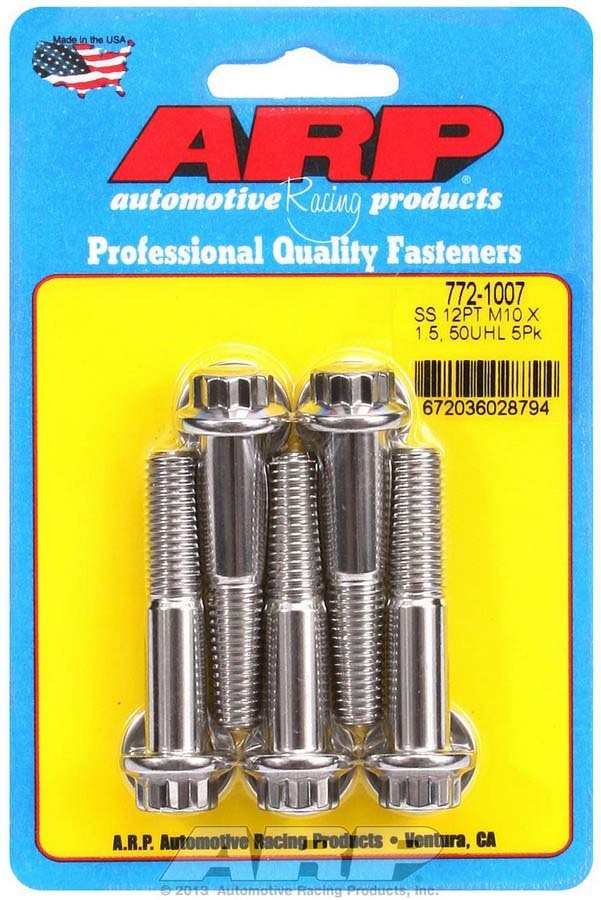 ARP S/S Bolt Kit - 12pt. (5) 10mm x 1.5 x 50mm