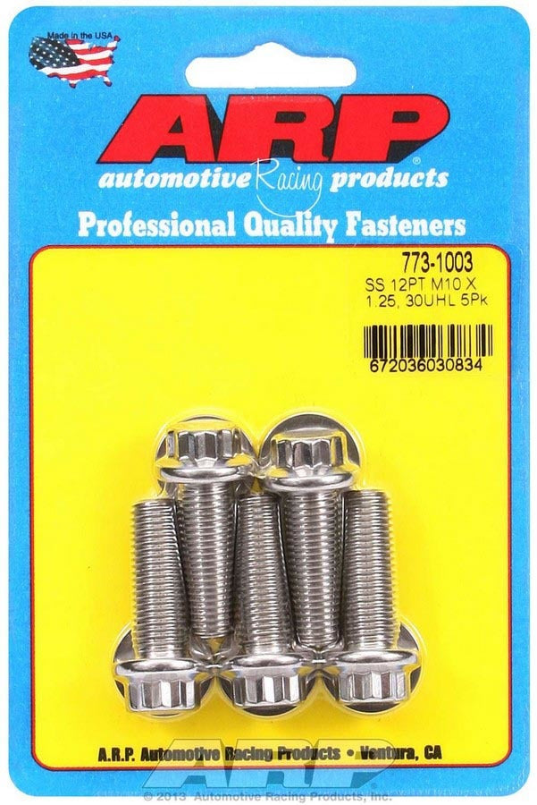 ARP Bolt Kit - SS 12pt 5pk 10mm x 1.25 x 30mm
