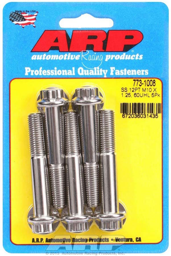 ARP Bolt Kit - SS 12pt 5pk 10mm x 1.25 x 60mm