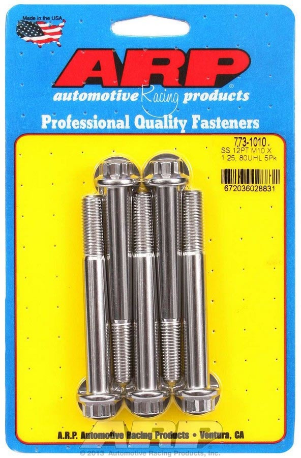 ARP Bolt Kit - SS 12pt 5pk 10mm x 1.25 x 80mm