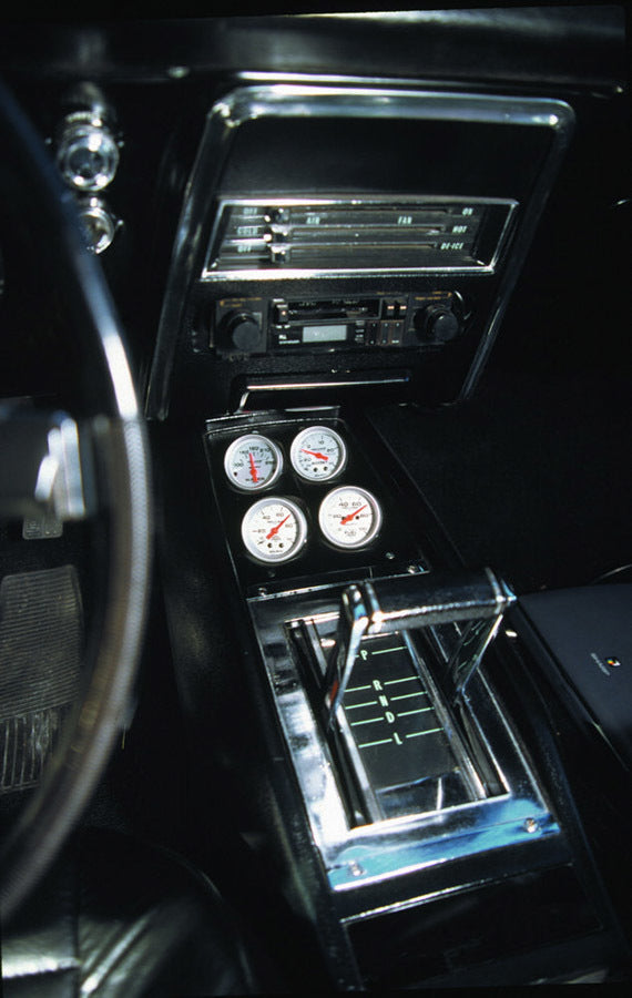 AutoMeter Gauge Pod - Four 2-1/16 in Diameter Gauges - Console - Plastic - Black - GM F-Body 1968-69 / GM X-Body 1968-74 - Each