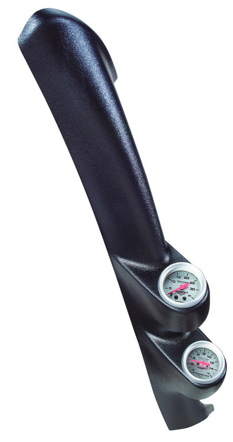 AutoMeter Gauge Pod - Two 2-1/16 in Diameter Gauges - Full Pillar - Plastic - Black - Hard Top - Ford Mustang 2003-04 - Each