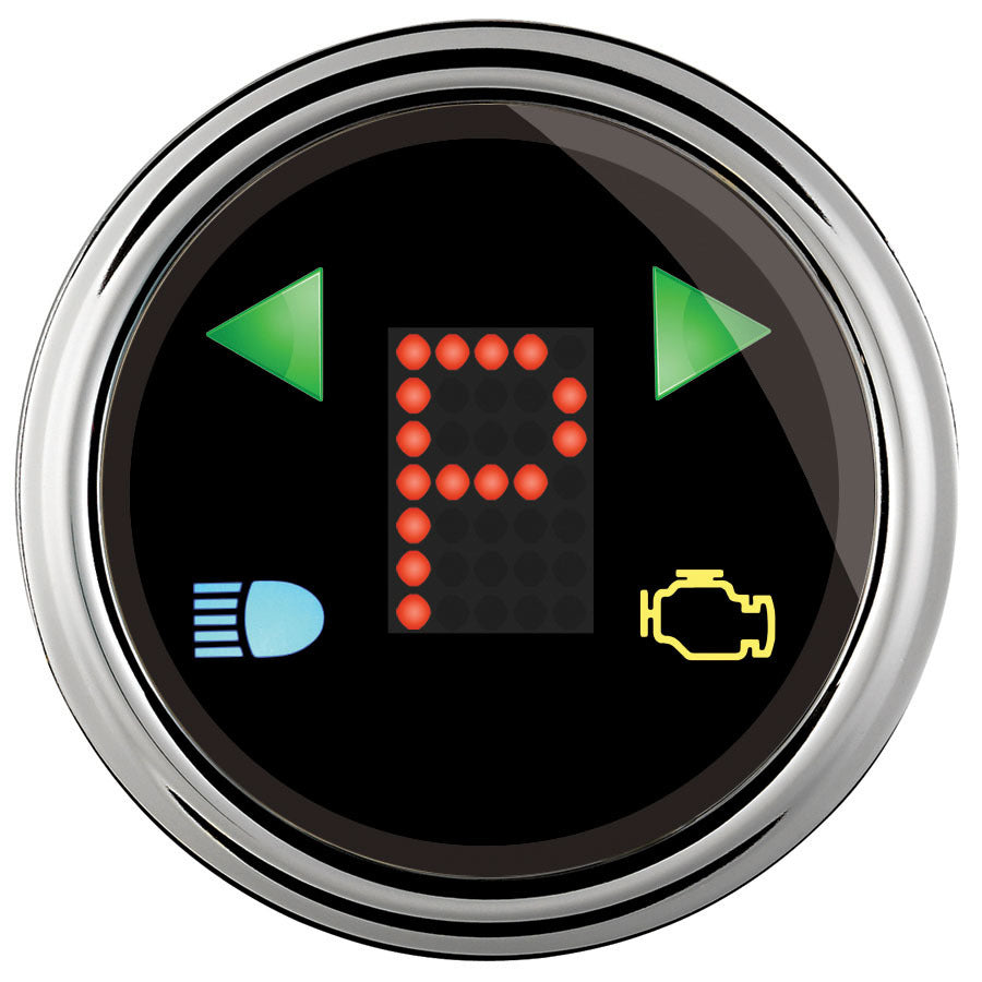 AutoMeter Shift Indicator Gauge - PRNDL - Electric - Digital - 2-1/16 in Diameter - Black Face - Each