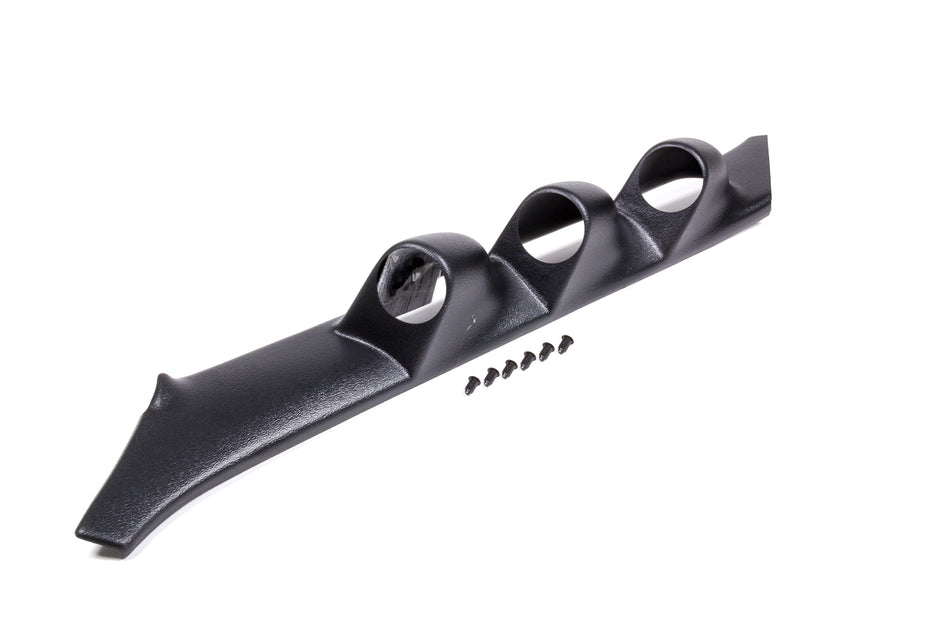 AutoMeter Gauge Pod - Three 2-1/16 in Diameter Gauges - Full Pillar - Plastic - Black - Chevy Compact Truck 1986-93 - Each