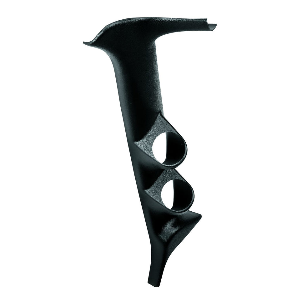 AutoMeter Gauge Pod - Two 2-1/16 in Diameter Gauges - Full Pillar - Plastic - Black - Ford Fullsize Truck 1992-97 - Each