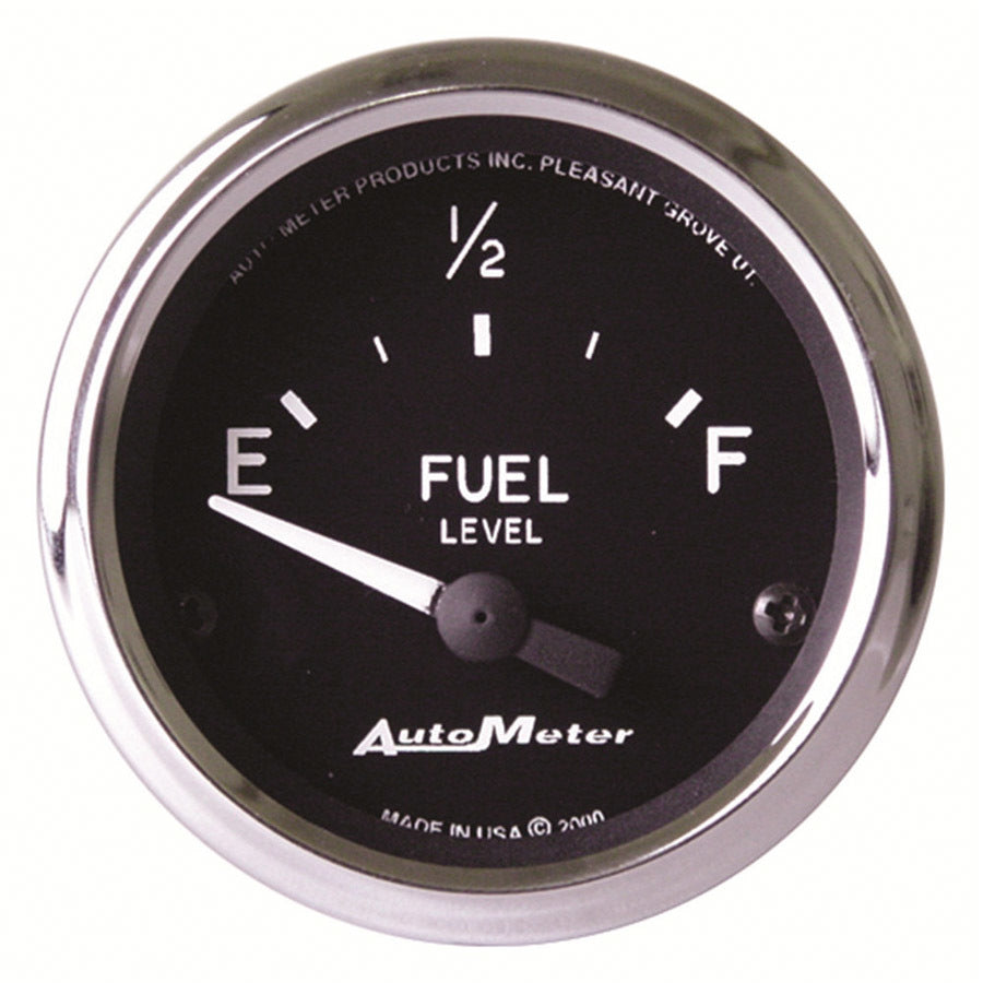 AutoMeter Fuel Level Gauge - Cobra - 16-158 ohm - Electric - Analog - Short Sweep - 2-1/16 in Diameter - Black Face - Each