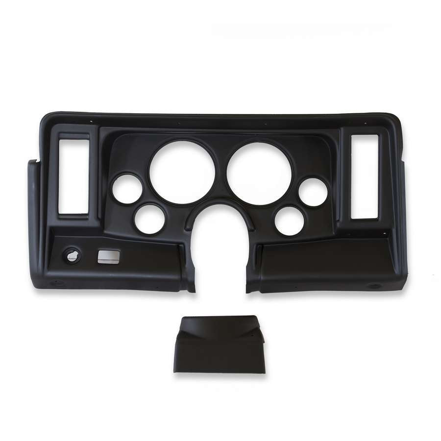 AutoMeter Dash Panel - Gauge Works - Four 2-1/16 in Holes - Two 5 in Holes - Plastic - Black - GM X-Body 1969-76 - Each