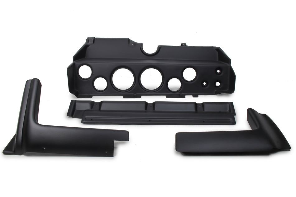 AutoMeter Dash Panel - Gauge Works - Four 2-1/16 in Holes - Two 3-3/8 in Holes - Plastic - Black - Mopar E-Body 1970-74 - Each