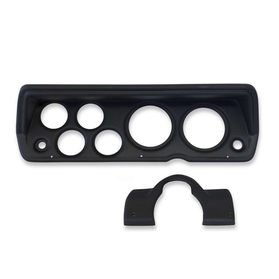 AutoMeter Dash Panel - Gauge Works - Four 2-1/16 in Holes - Two 3-3/8 in Holes - Plastic - Black - Mopar A-Body 1970-76 - Each
