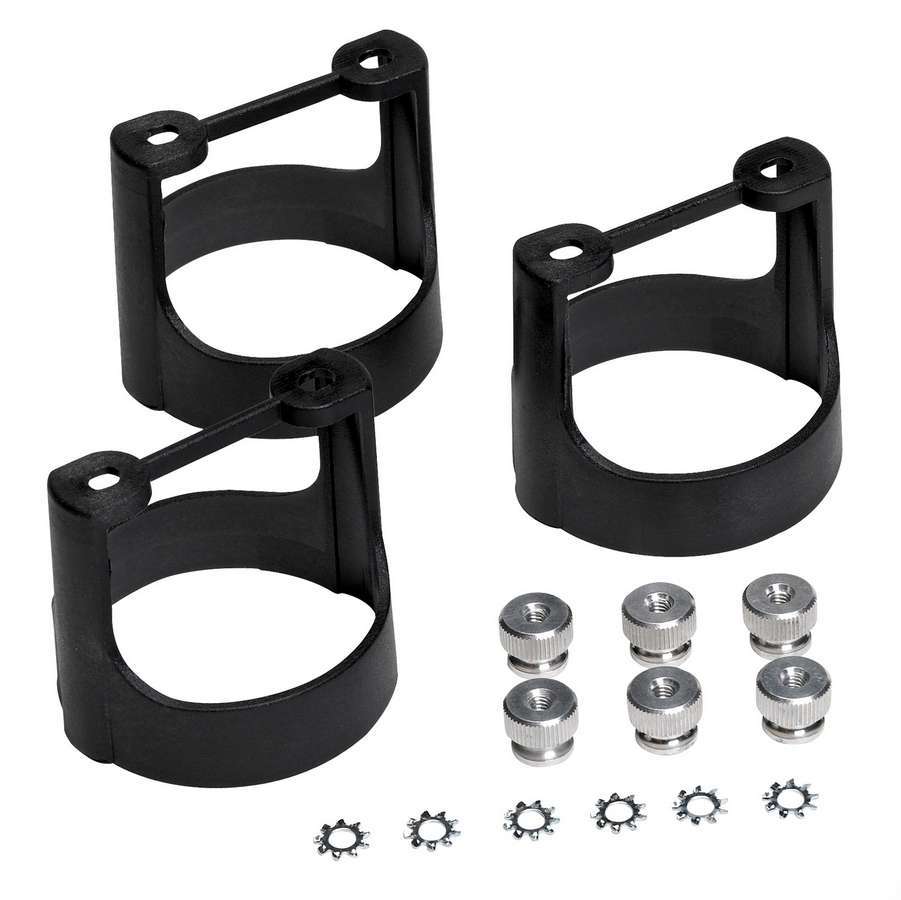 AutoMeter Gauge Mounting Bracket - 2-1/16 in Gauges - Plastic - Black - Set of 3
